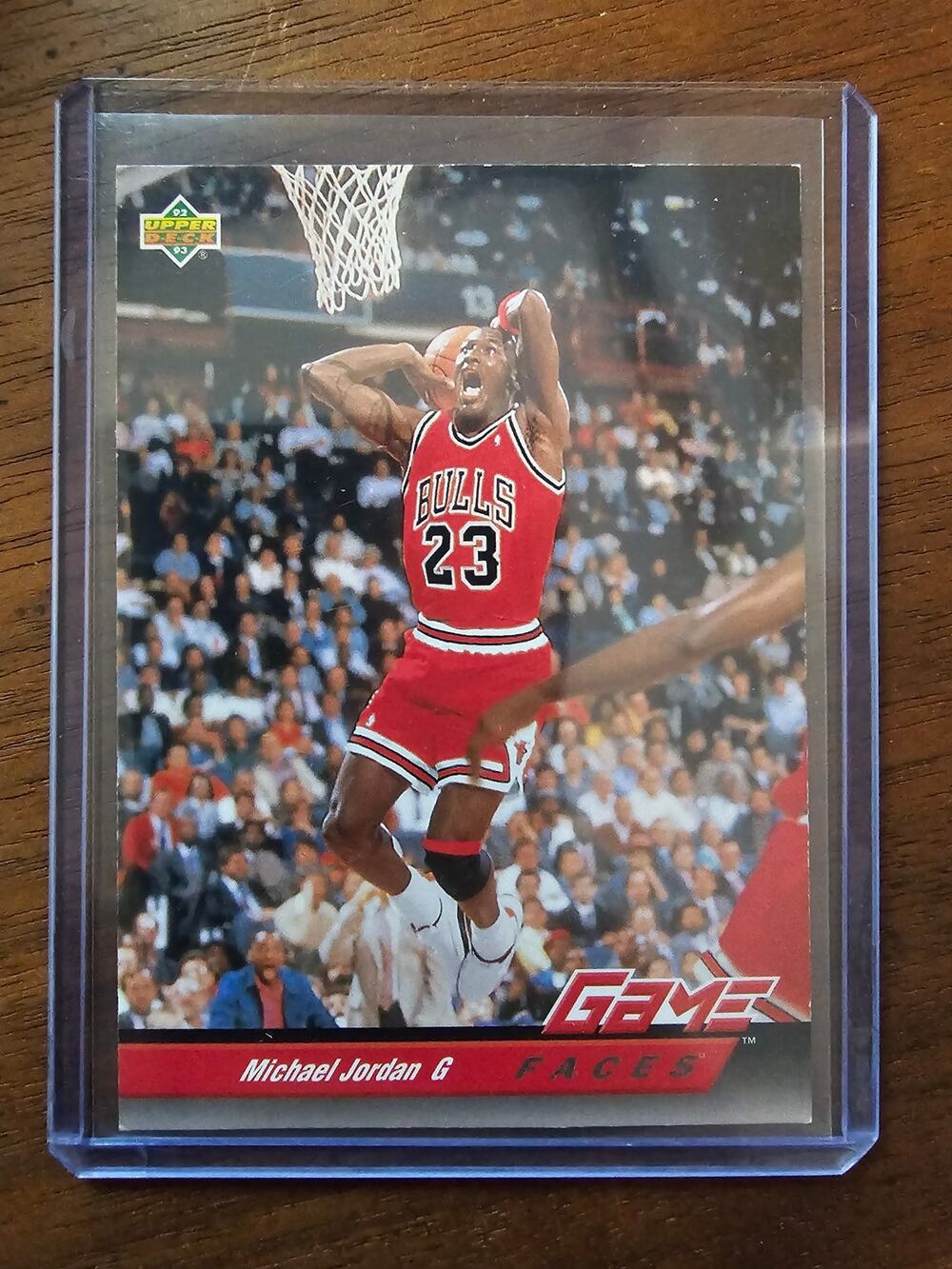 Michael Jordan 1992-1993 Upper Deck #488 - Chicago Bulls - Game Faces - NBA